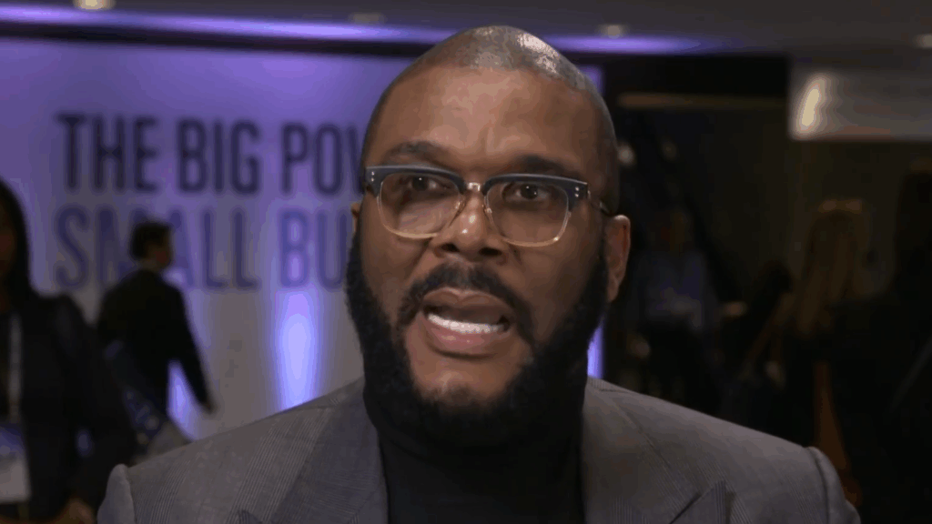 Tyler Perry on camera.