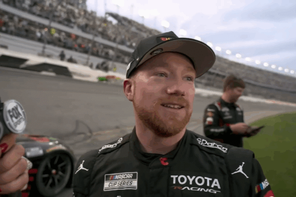 Tyler Reddick on the race car track.