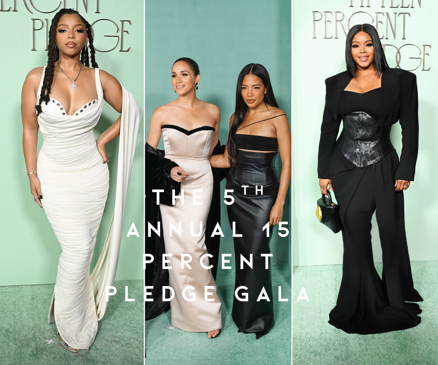 888 On The Scene At The 15 Percent Pledge Gala Tina Knowles And Meghan Markle In Harbison Claire Sulmers In Ant Lamourr And More 1