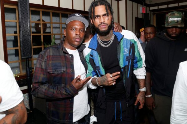Oliver "Power" Grant and Dave East attends Hulu