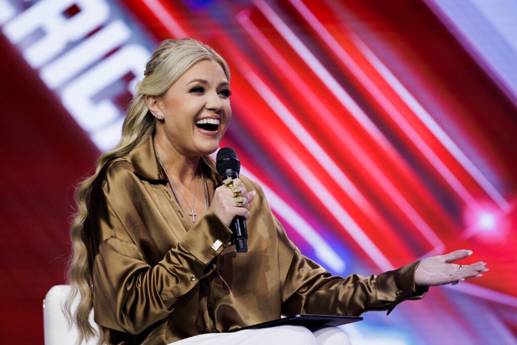 Erika Kirk interviews surprise guest Nicki Minaj on the final day of Turning Point USA