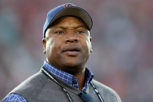 Former Auburn Tigers player Bo Jackson on the field before the 2014 Vizio BCS National Championship Game at the Rose Bowl on January 6, 2014 in Pasadena, California.