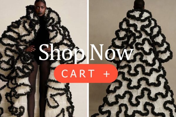 New Arrival At Fashion Bomb Daily Shop Shop This Black White Oyemwen Sculptural Coat Now Feat 1 1