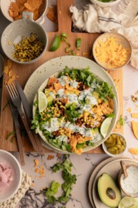 Loaded vegetarian taco salad