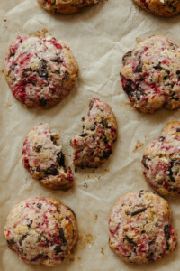 raspberry chocolate chunk cookies