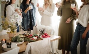 Women hosting romance book swap