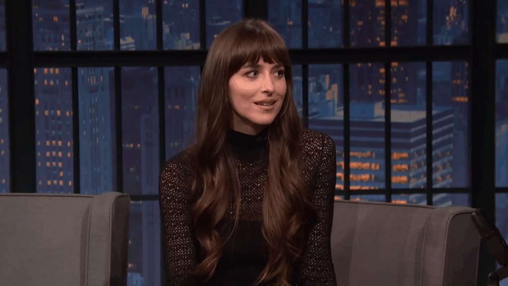 Dakota Johnson talks to Seth Meyers.