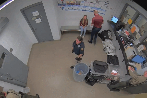 Kendra Caldwell under arrest.