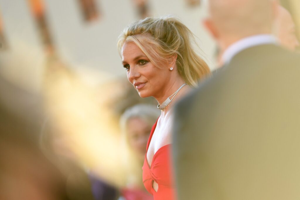 Britney Spears arrives for the premiere of Sony Pictures