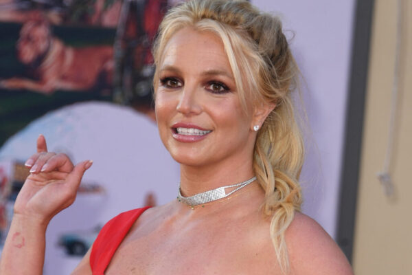 US singer Britney Spears arrives for the premiere of Sony Pictures