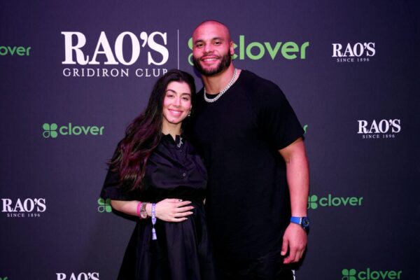 Sarah Jane Ramos and Dak Prescott attend Raoâs Restaurant and Finiâs Pizza 2025 Big Game Pop-Up powered by Clover on February 06, 2025 in New Orleans, Louisiana.