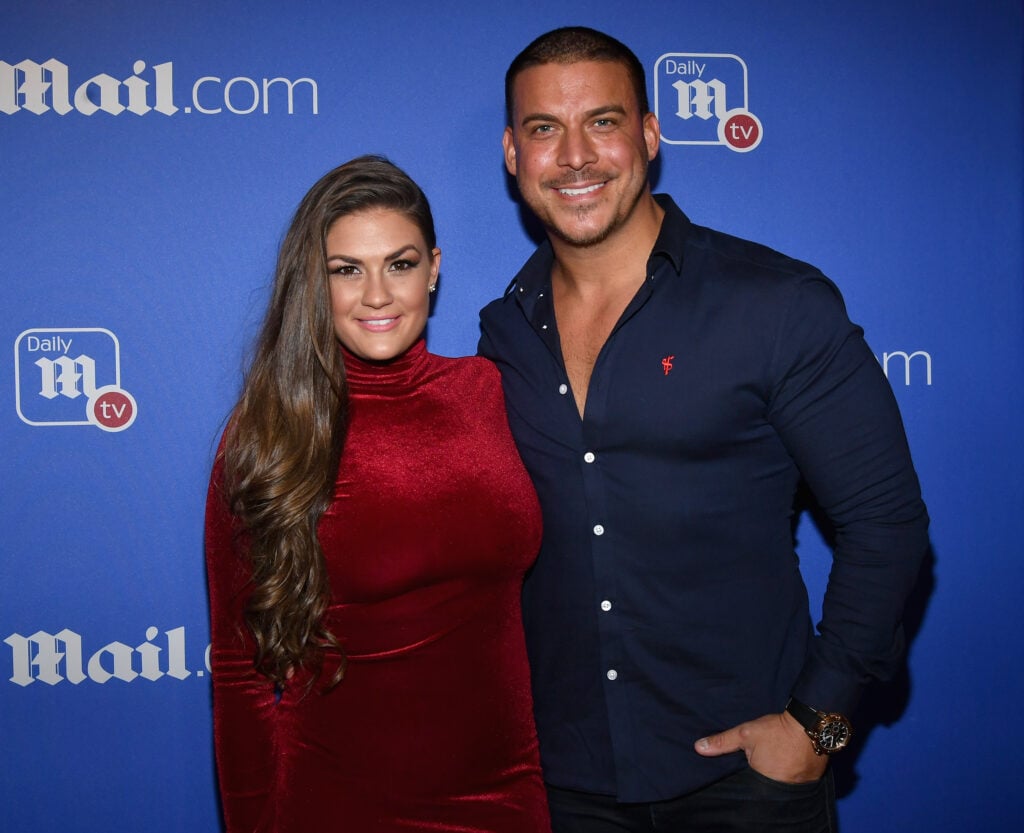 Brittany Cartwright (L) and Jax Taylor (R) attend DailyMail.com & DailyMailTV Holiday Party with Flo Rida on December 6, 2017 at The Magic Hour in New York City.