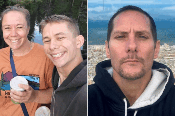 Glenn Allen Beeman III appears alongside his mother and a separate photo of his father.