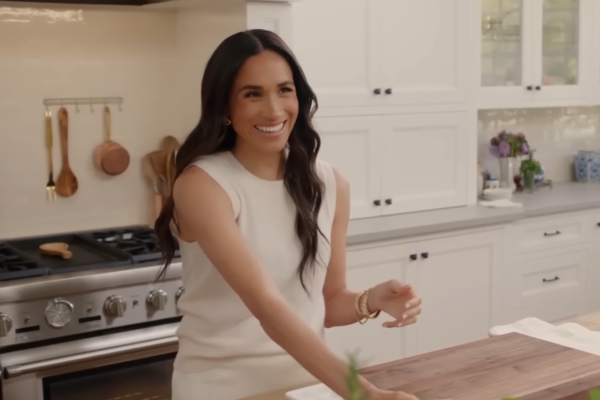 Meghan Markle in the kitchen on With Love, Meghan.