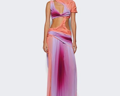 0909 You Ask We Answer Bernice Burgos In Orange And Pink Dipetsa Wetlook Dress For Birthday Celebration
