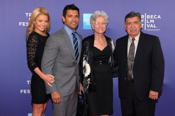 TV personality Kelly Ripa, Mark Consuelos, Camilla Consuelos and Saul Consuelos attend  the premiere of