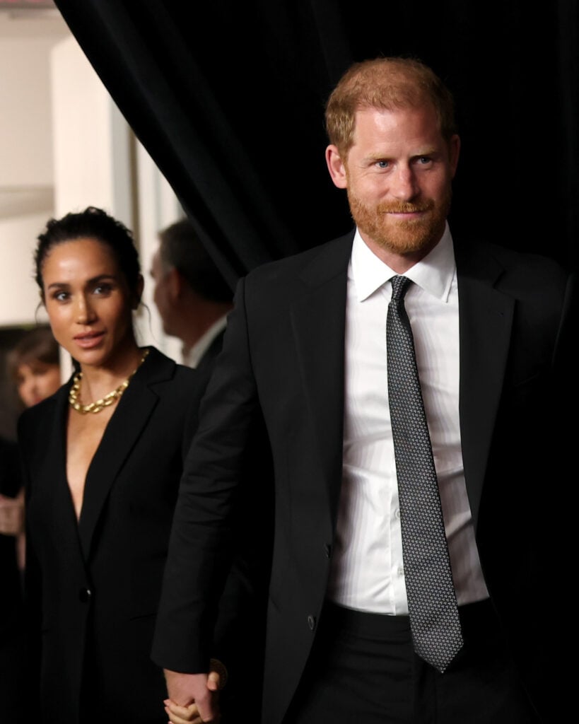Meghan, Duchess of Sussex and Prince Harry, Duke of Sussex attend the Project Healthy Minds 3rd Annual Gala at Spring Studios on October 09, 2025 in New York City.