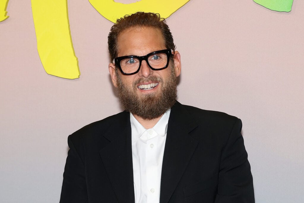 Jonah Hill attends the world premiere of Apple