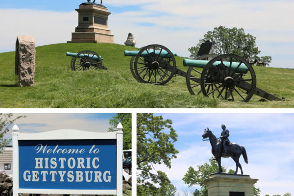 The historic streets and architecture of downtown Gettysburg, Pennsylvania