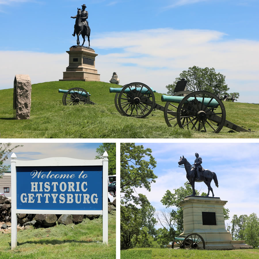 The historic streets and architecture of downtown Gettysburg, Pennsylvania