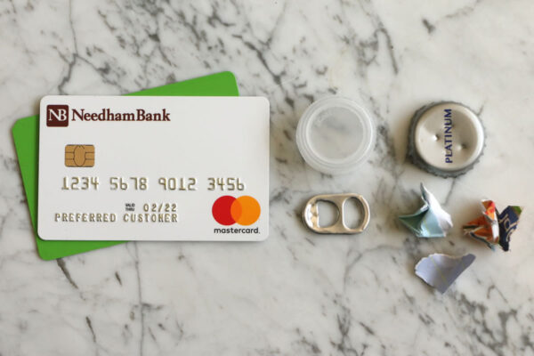 Credit card size test for recycling small items at home