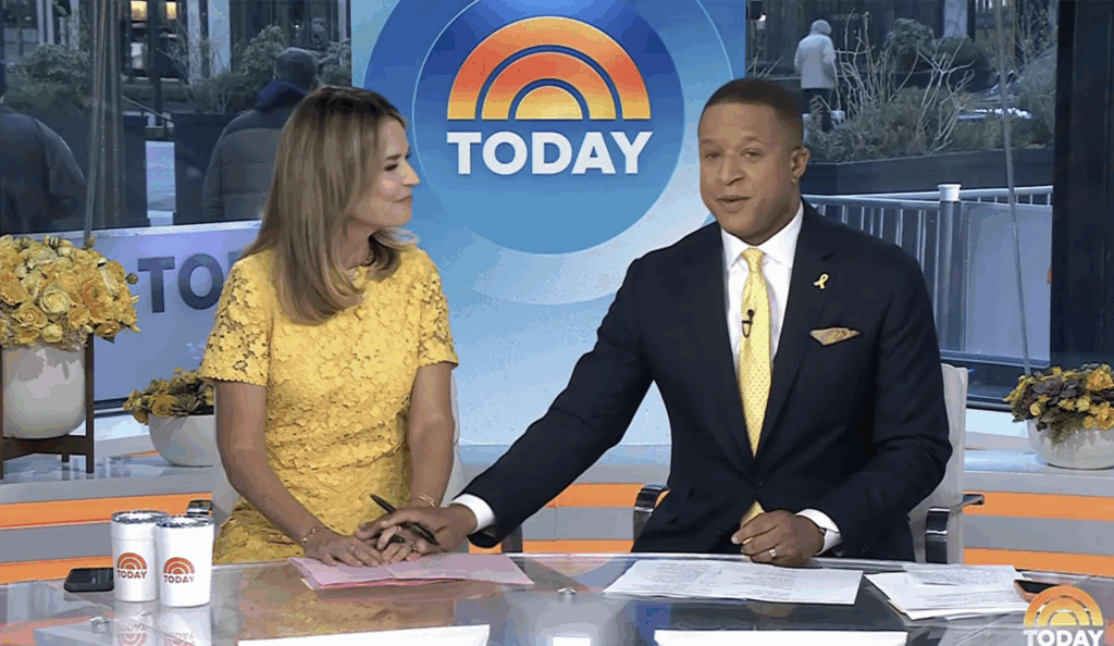Savannah Guthrie has returned to Studio 1A two months after her mother