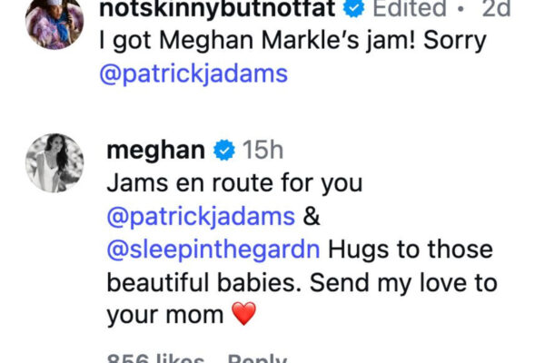 Meghan markle jam comment Patrick j adams