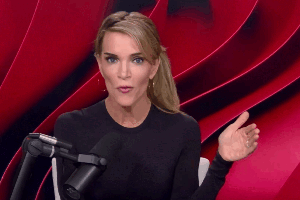 Megyn Kelly podcasting.
