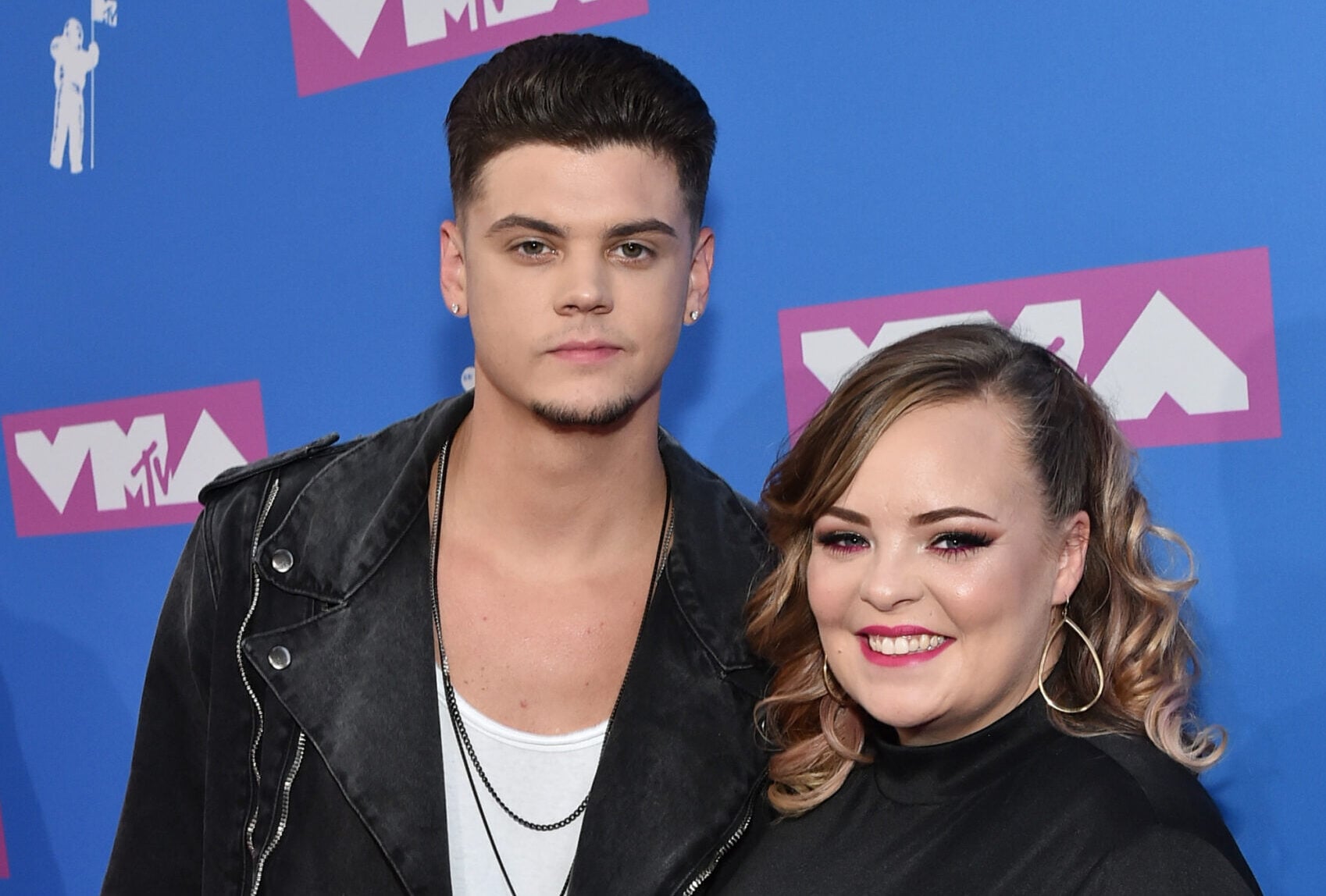 Tyler Baltierra and Catelynn Lowell attend the 2018 MTV Video Music Awards at Radio City Music Hall on August 20, 2018 in New York City.