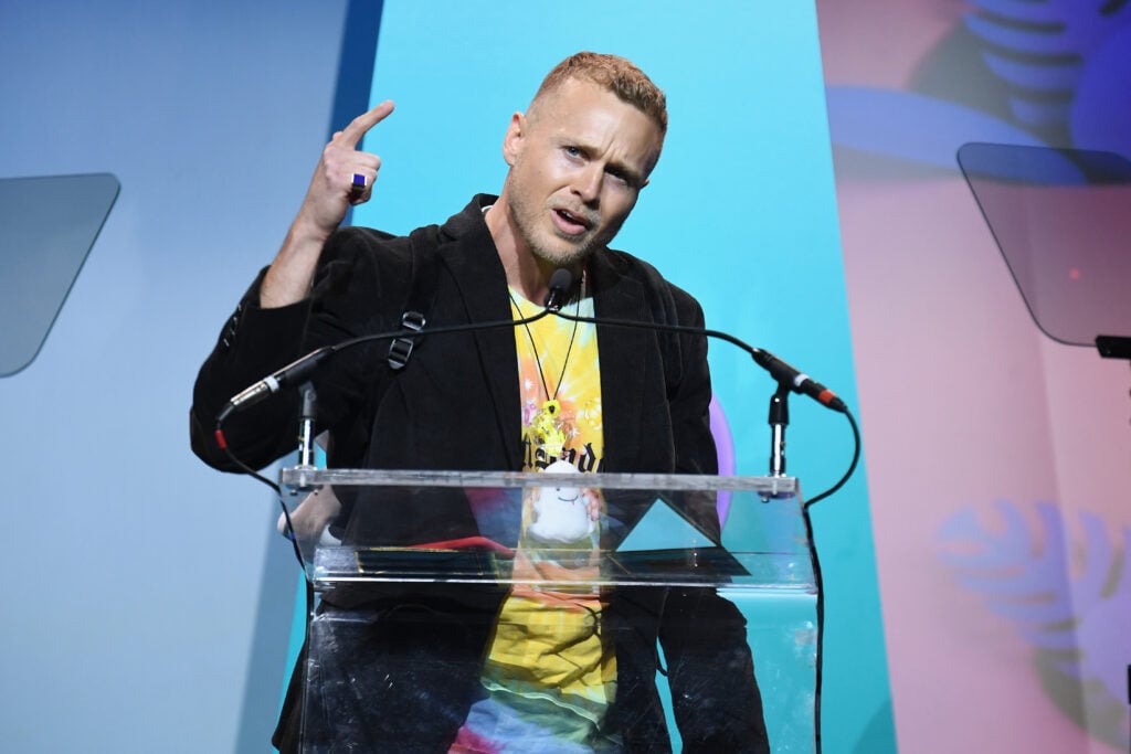 Spencer Pratt accepts the award for Snapchatter of the Year onstage during the 10th Annual Shorty Awards at PlayStation Theater on April 15, 2018 in New York City.