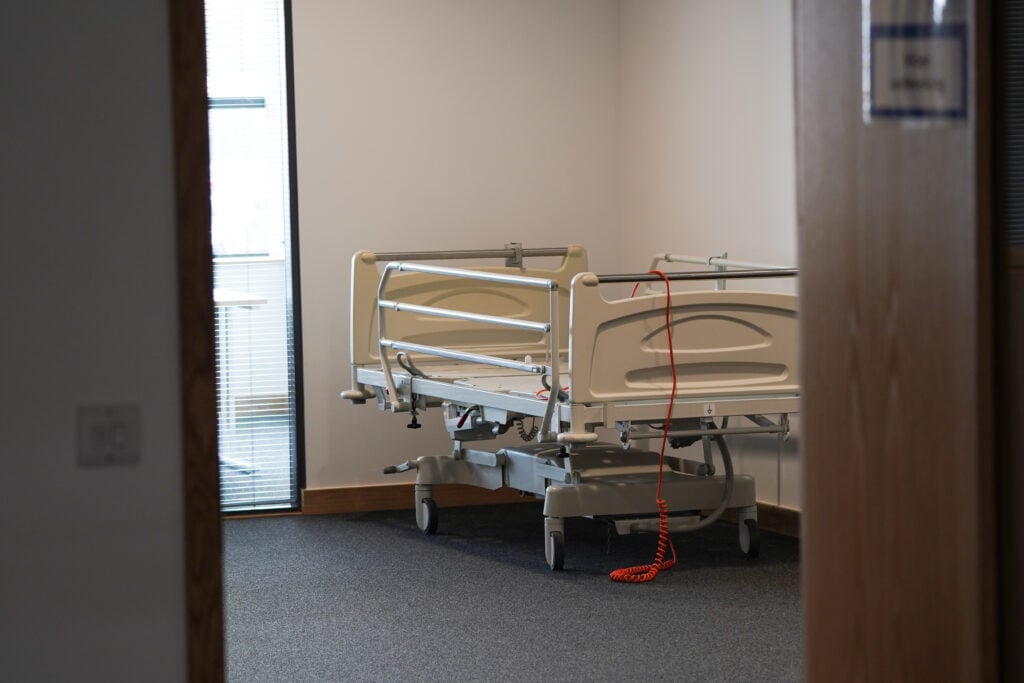 General view inside the new NHS Nightingale Hospital North East.