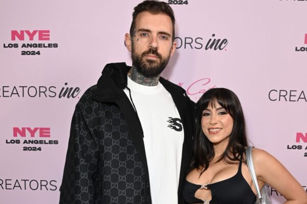 Adam22 and Lena The Plug attend Creators Inc NYE 2024 on December 31, 2023 in Los Angeles, California.