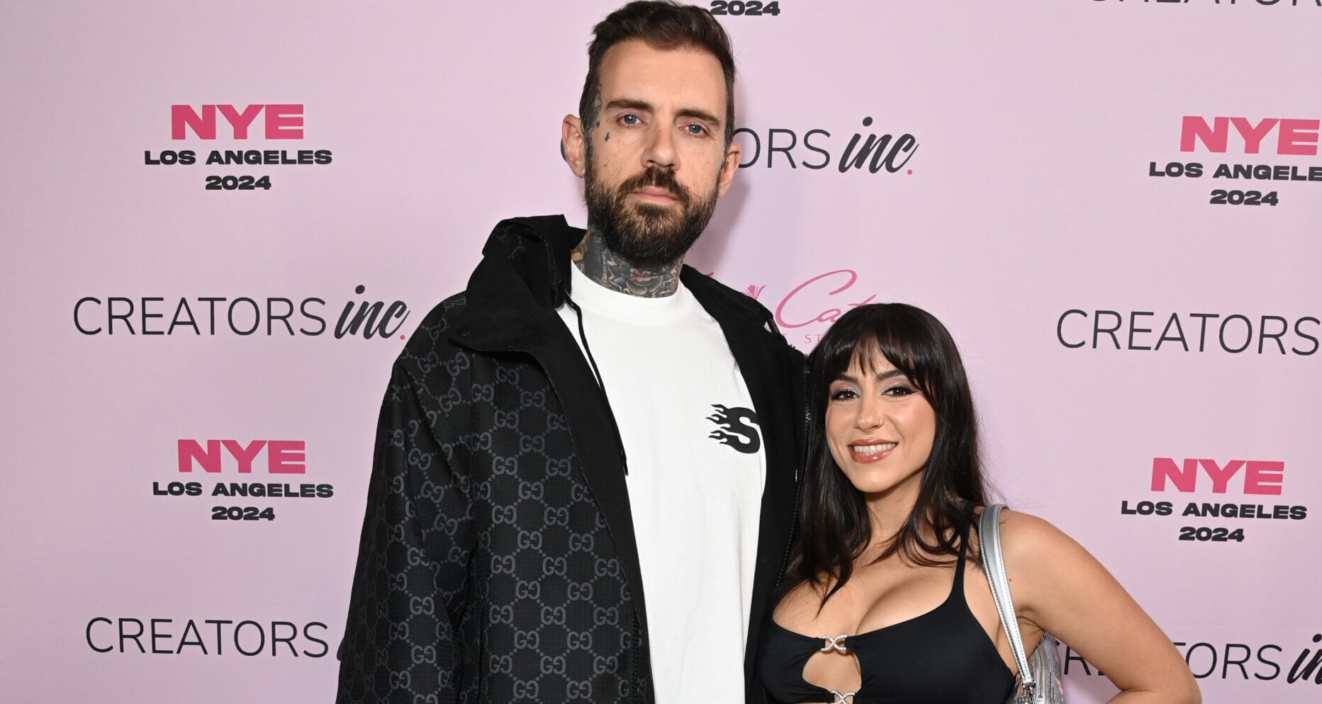 Adam22 and Lena The Plug attend Creators Inc NYE 2024 on December 31, 2023 in Los Angeles, California.