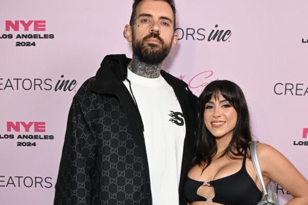 Adam22 and Lena The Plug attend Creators Inc NYE 2024 on December 31, 2023 in Los Angeles, California.