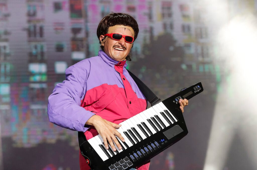 Oliver Tree performs during the Exit Festival 2024 at Petrovaradin Fortress on July 11, 2024 in Novi Sad, Serbia.