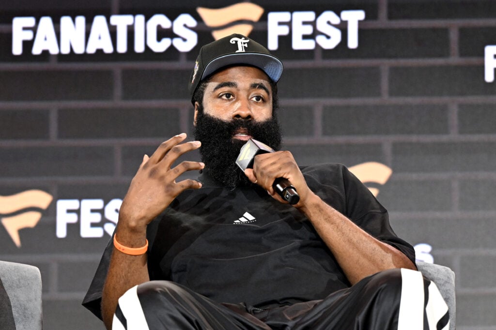 James Harden speaks onstage during Fanatics Fest NYC 2025 at Javits Center on June 21, 2025 in New York City.