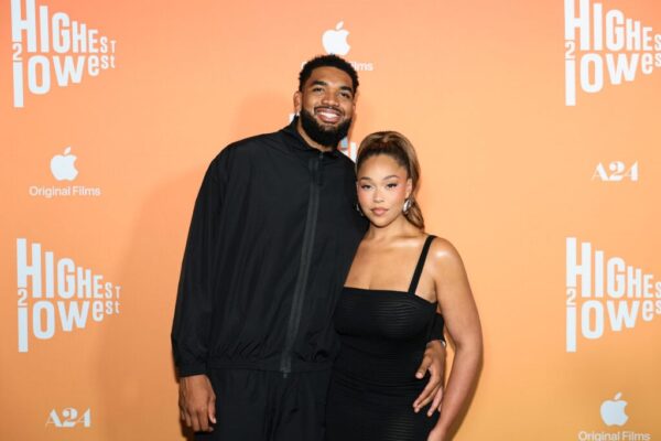 Karl-Anthony Towns and Jordyn Woods attend the