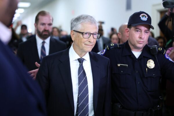 Microsoft Co-Founder Bill Gates departs the Rayburn House Office Building after testifying at a closed-door interview with the House Oversight Committee on Capitol Hill on June 10, 2026 in Washington, DC.