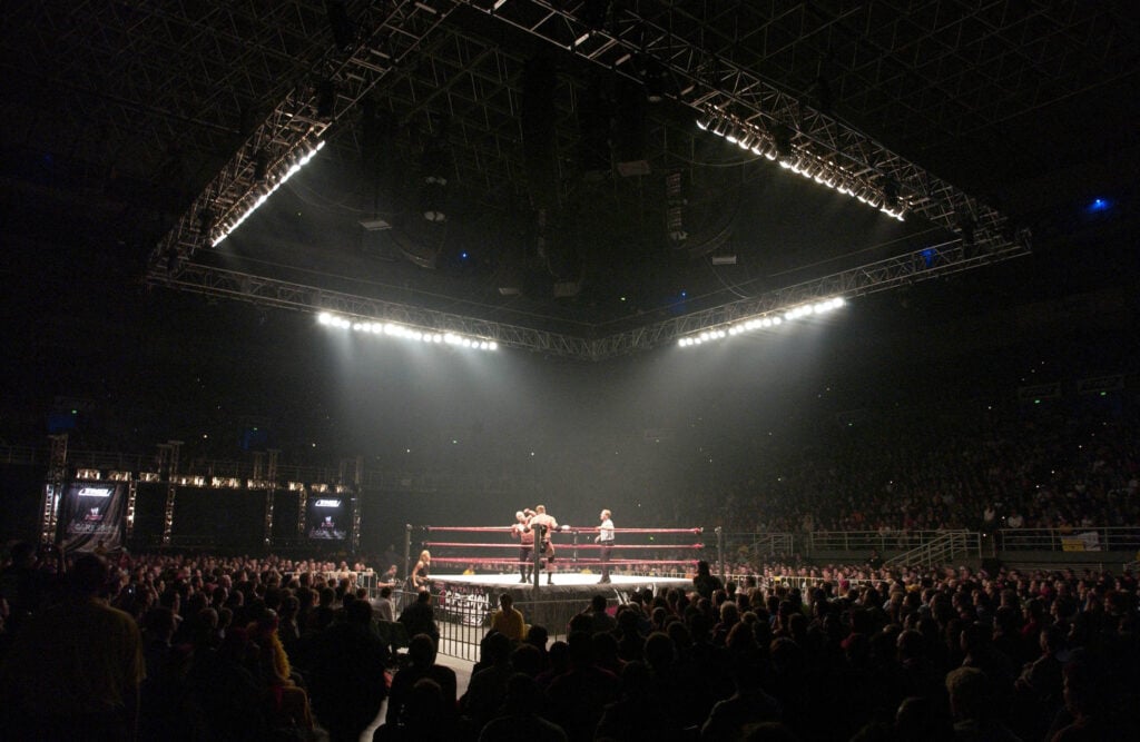 A general view of the WWE Raw Aggression Tour event at Rod Laver Arena, Melbourne Park July 31, 2003 in Melbourne, Australia.