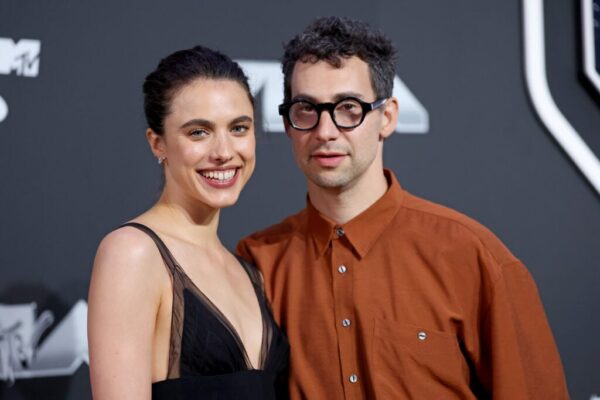 Margaret Qualley and Jack Antonoff attend the 2024 MTV Video Music Awards at UBS Arena on September 11, 2024 in Elmont, New York.