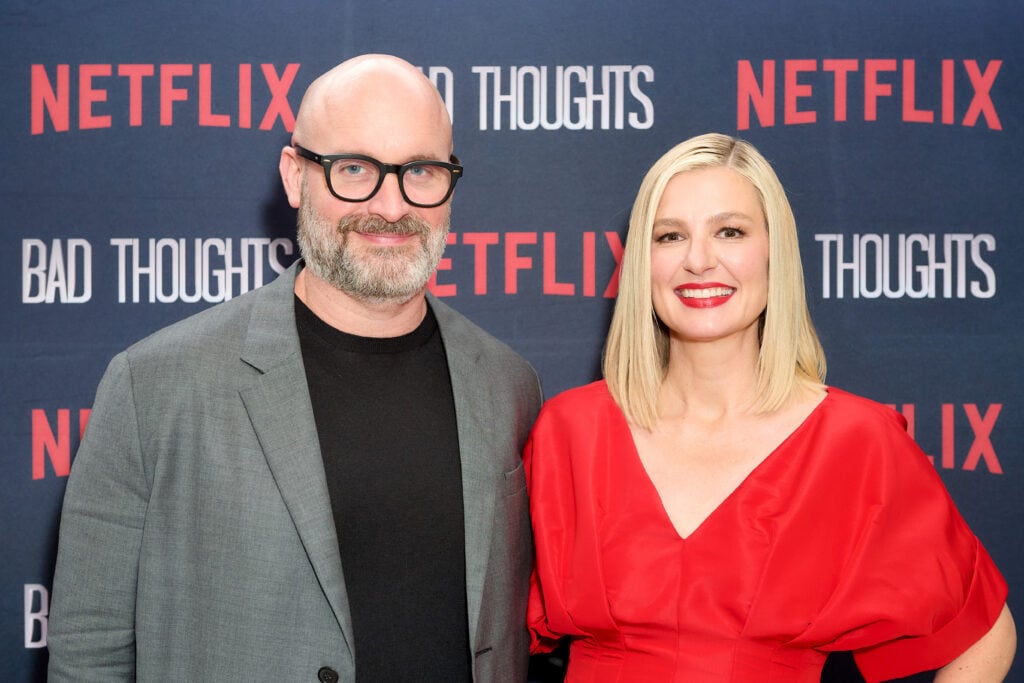Tom Segura and Christina P attend the premiere of Tom Segura